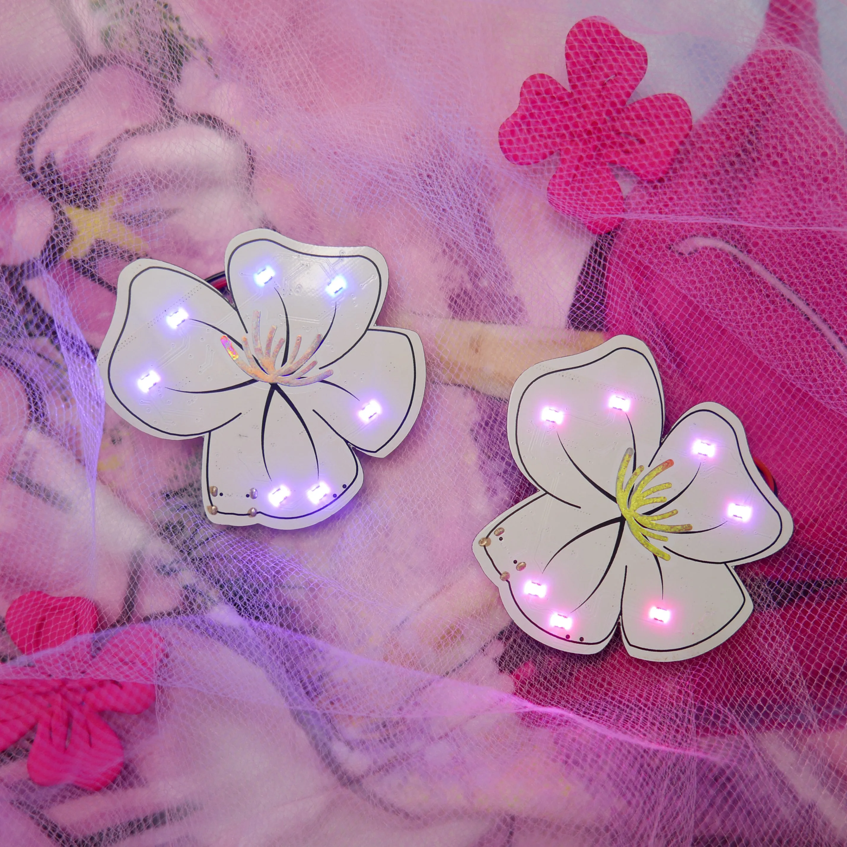 Kitty’s Flower - Bluetooth Wearable Brooches