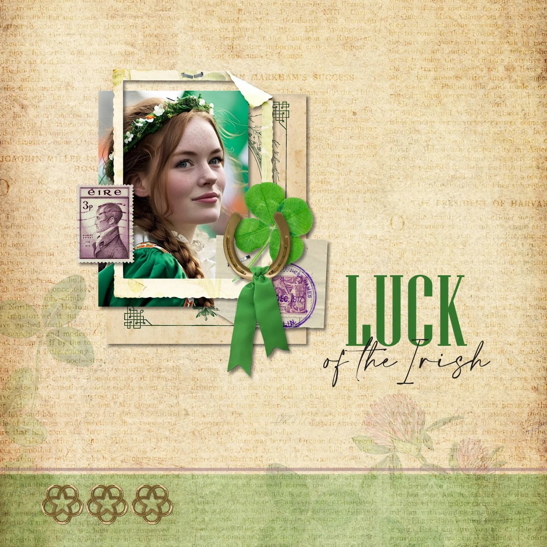 Luck of the Irish Elements Digital Scrapbook Kit