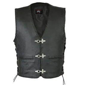 Magnum Premium Grade Leather Motorcycle Vest.