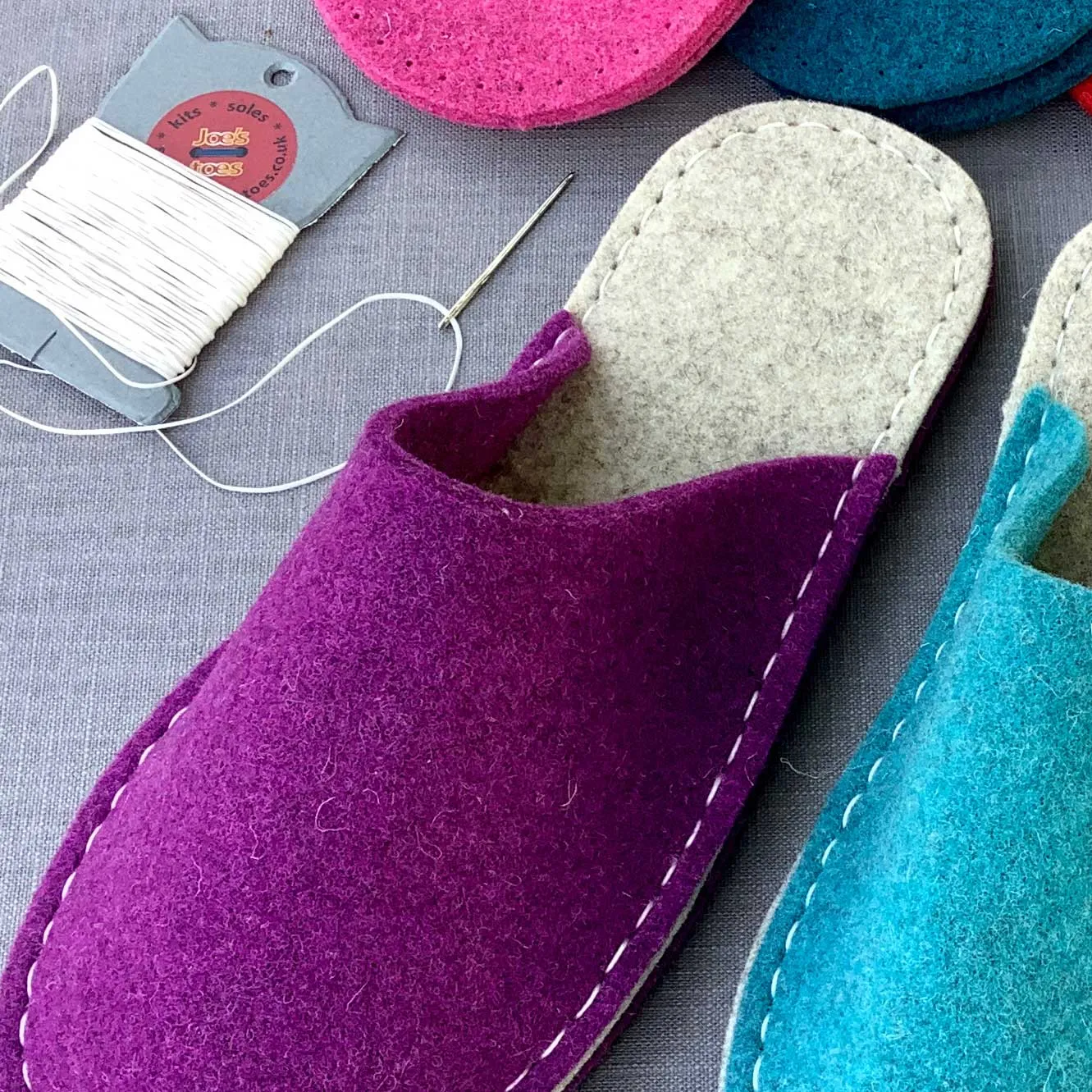 Make your own Felt Slipper Kit with Felt Outsoles