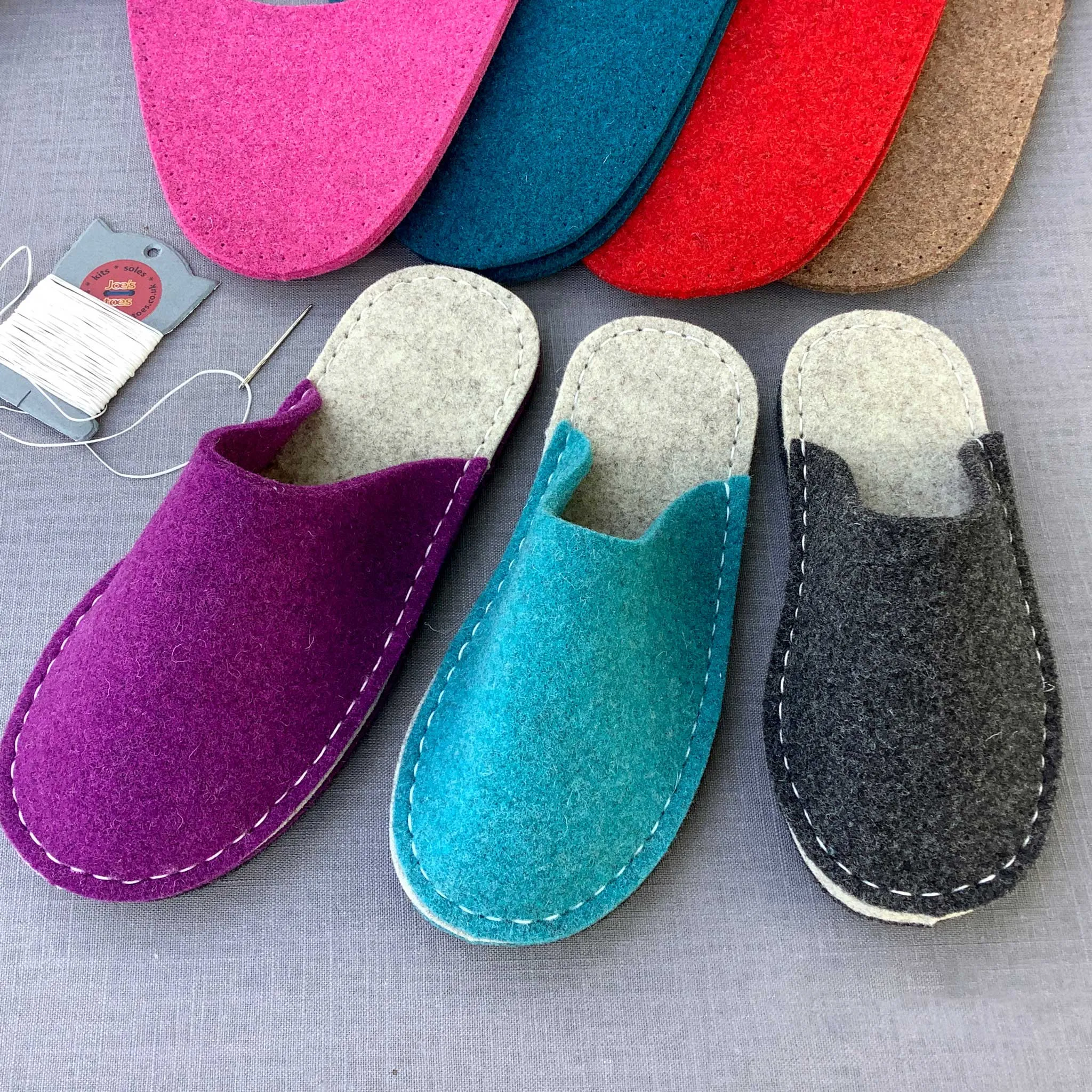 Make your own Felt Slipper Kit with Felt Outsoles