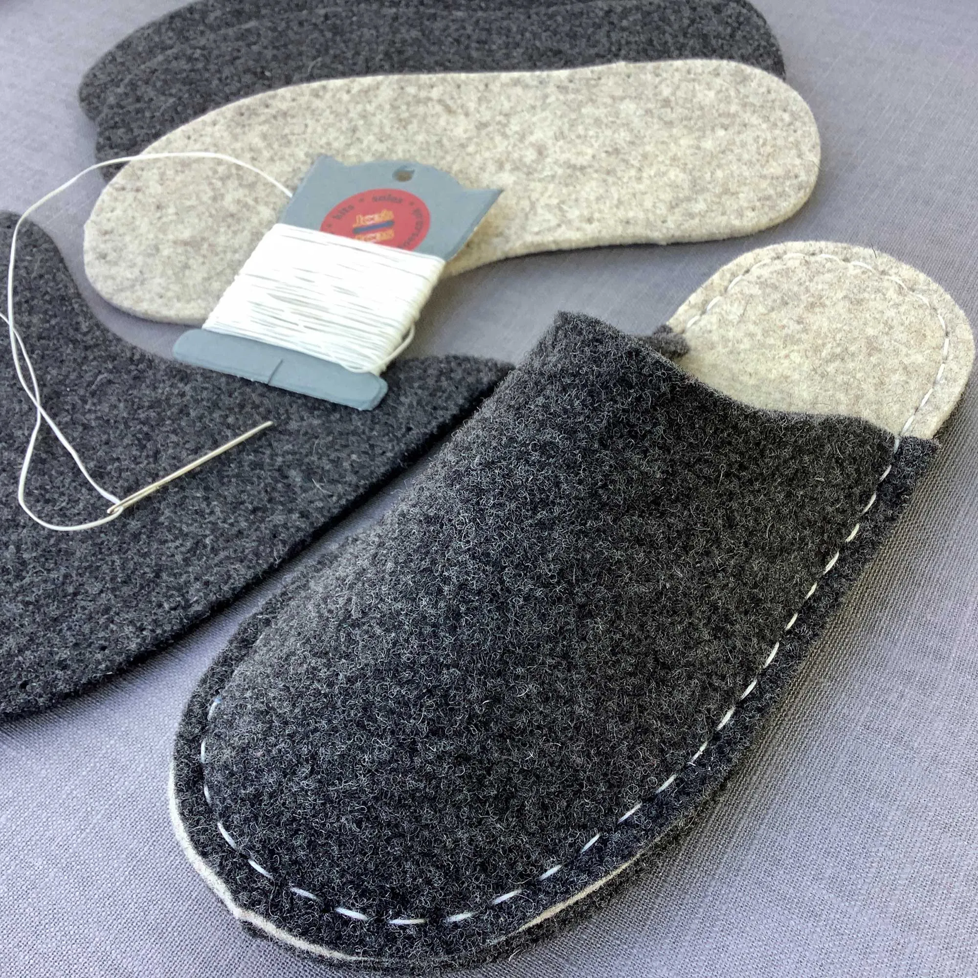 Make your own Felt Slipper Kit with Felt Outsoles