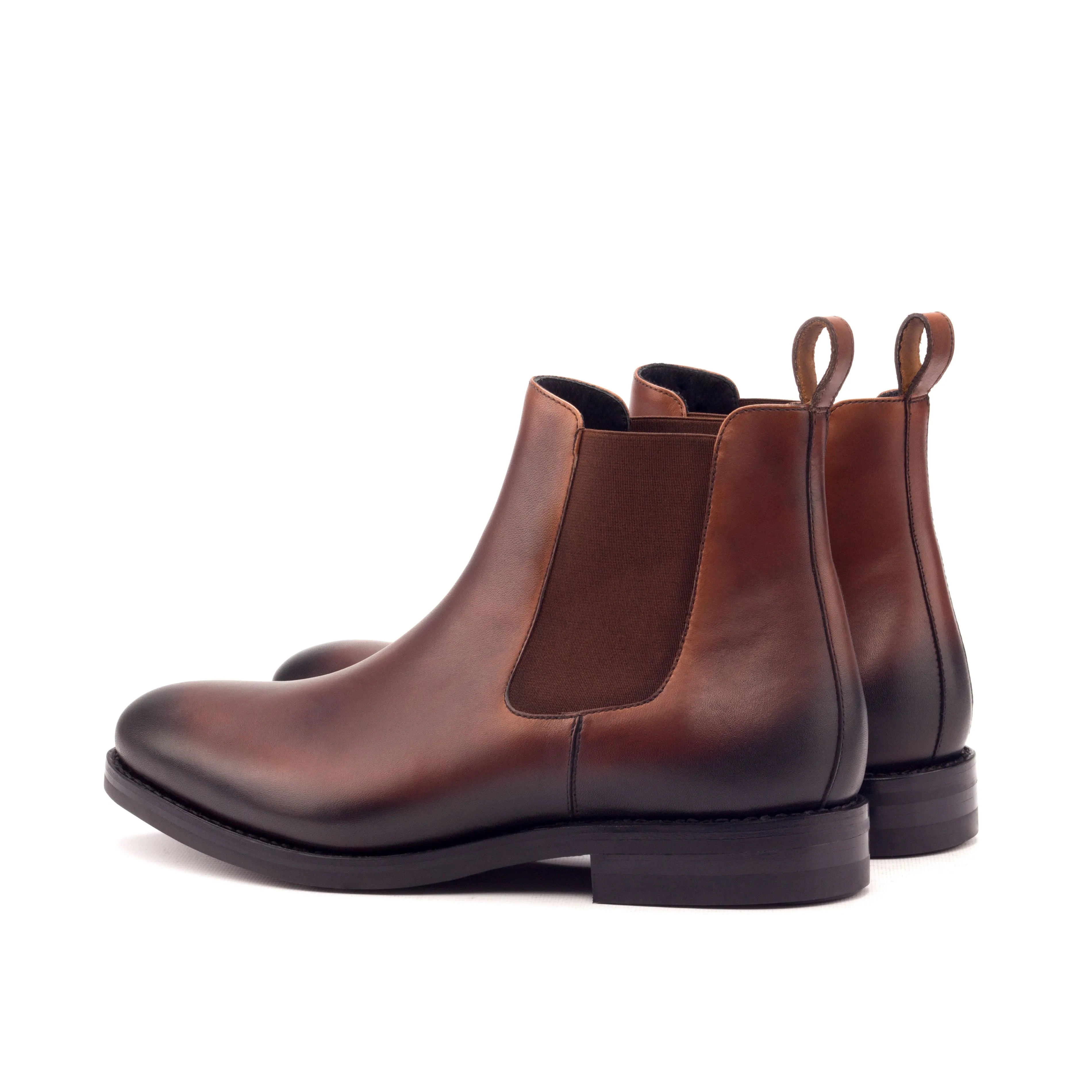 Medium Brown Painted Calf Chelsea Boots