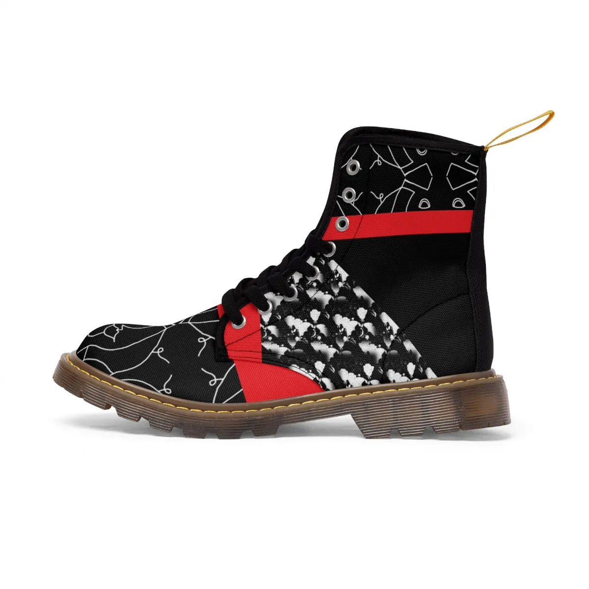 Men's Canvas Boots CHERRY & BLACK