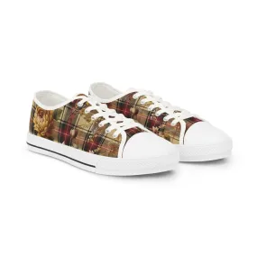 Men's Low Top Sneakers Harmonic Bloom Plaid Collection