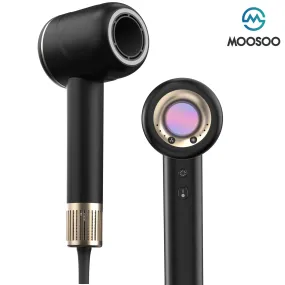 Moosoo High-Speed Low Noise hair dryer with Magnetic Nozzle Black