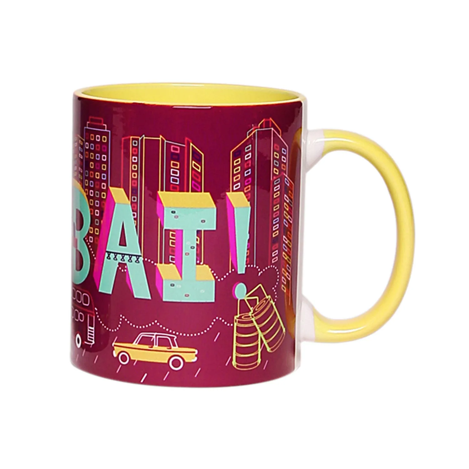 Mumbai City Lights Coffee Mugs Set of 2 (300 ml each)