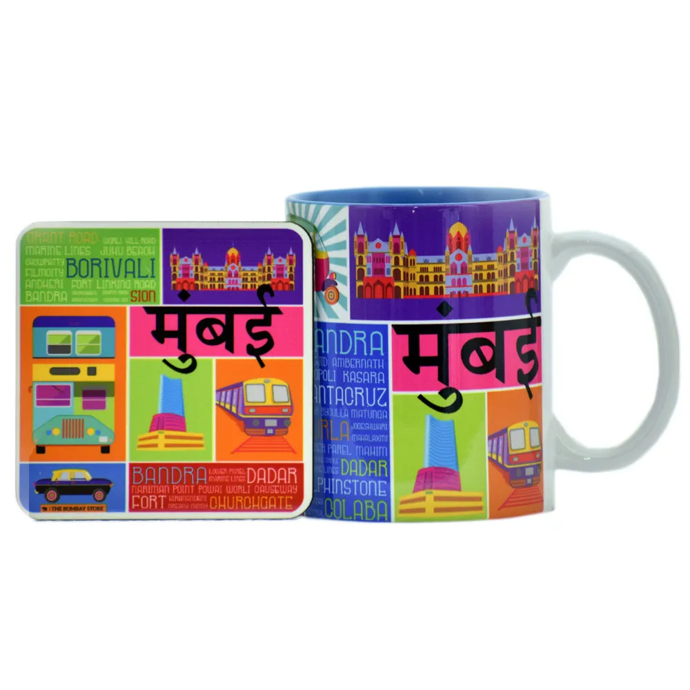 Mumbai Diaries Mug and Coaster Set