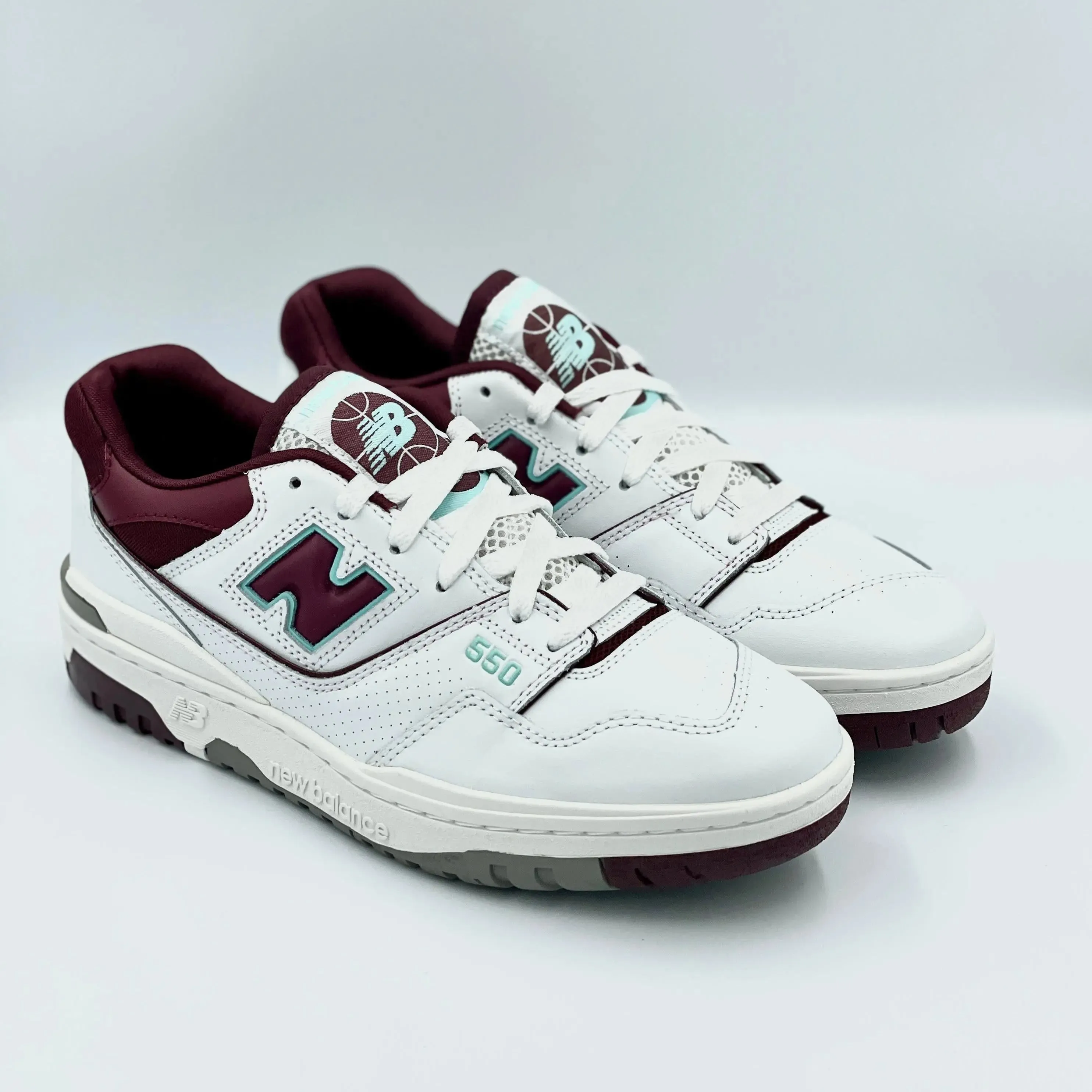 New Balance 550 Burgundy Cyan