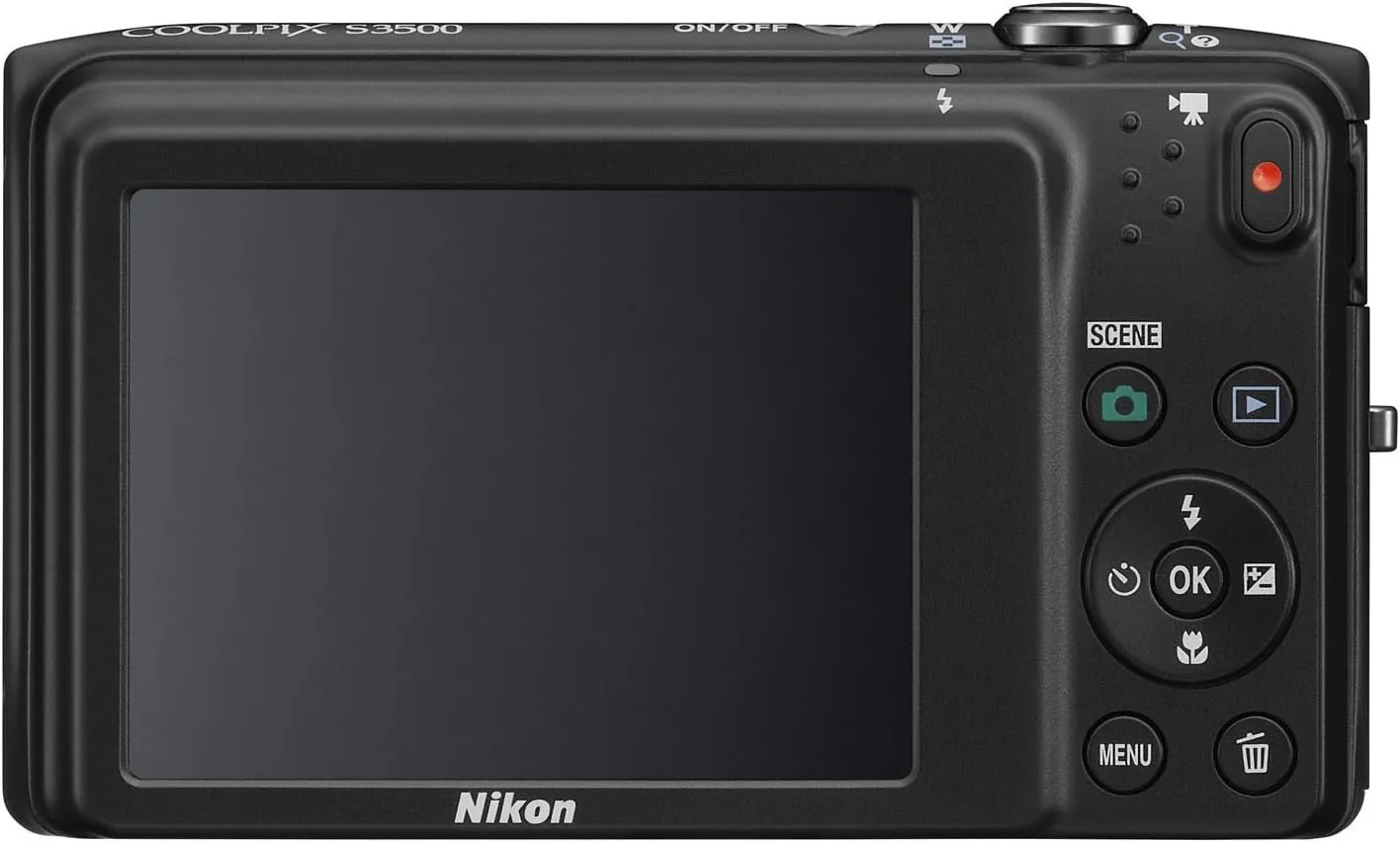 Nikon COOLPIX S3500 Digital Camera (Black)