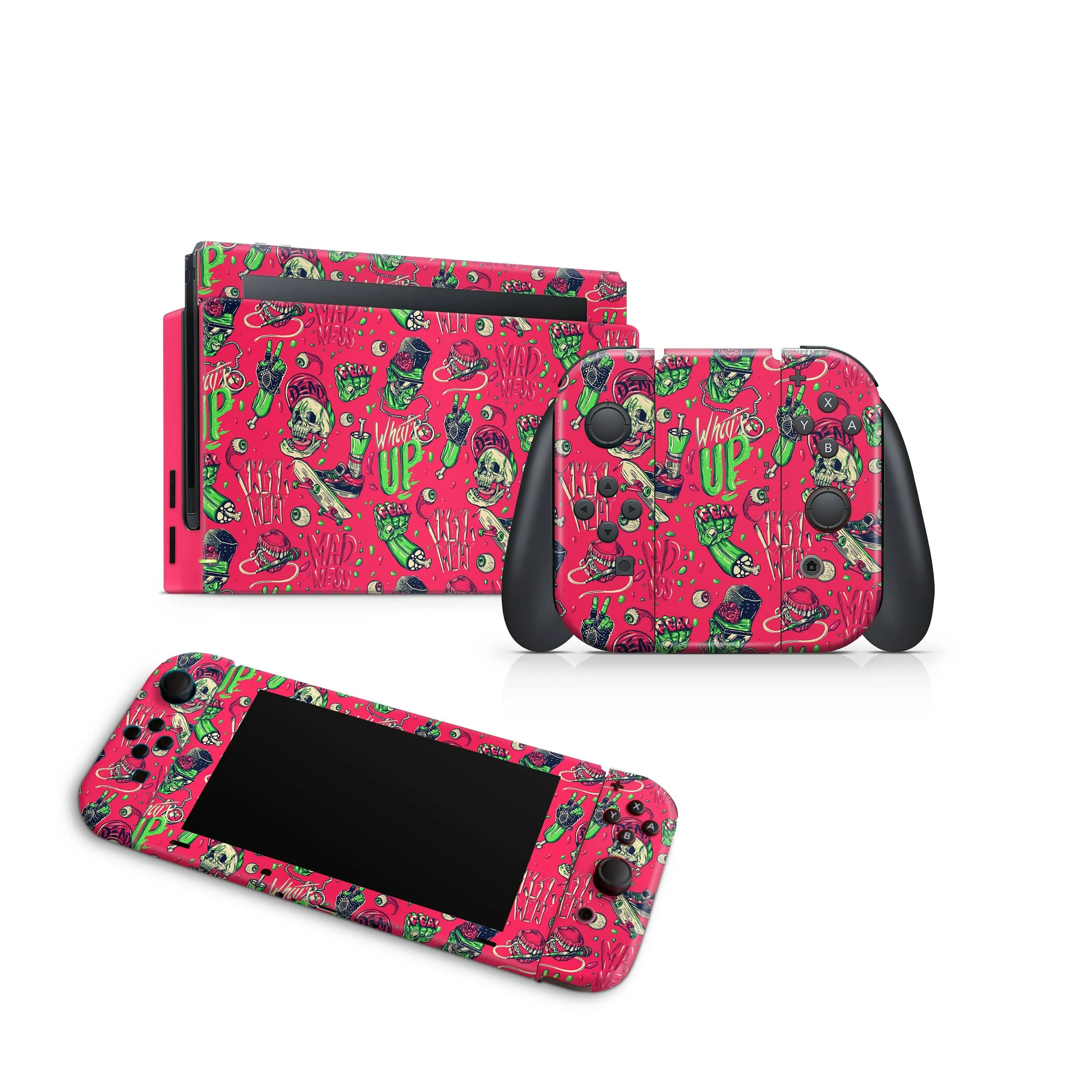 Nintendo Switch Skin Decals - Graffiti Skulls - Wrap Vinyl Sticker