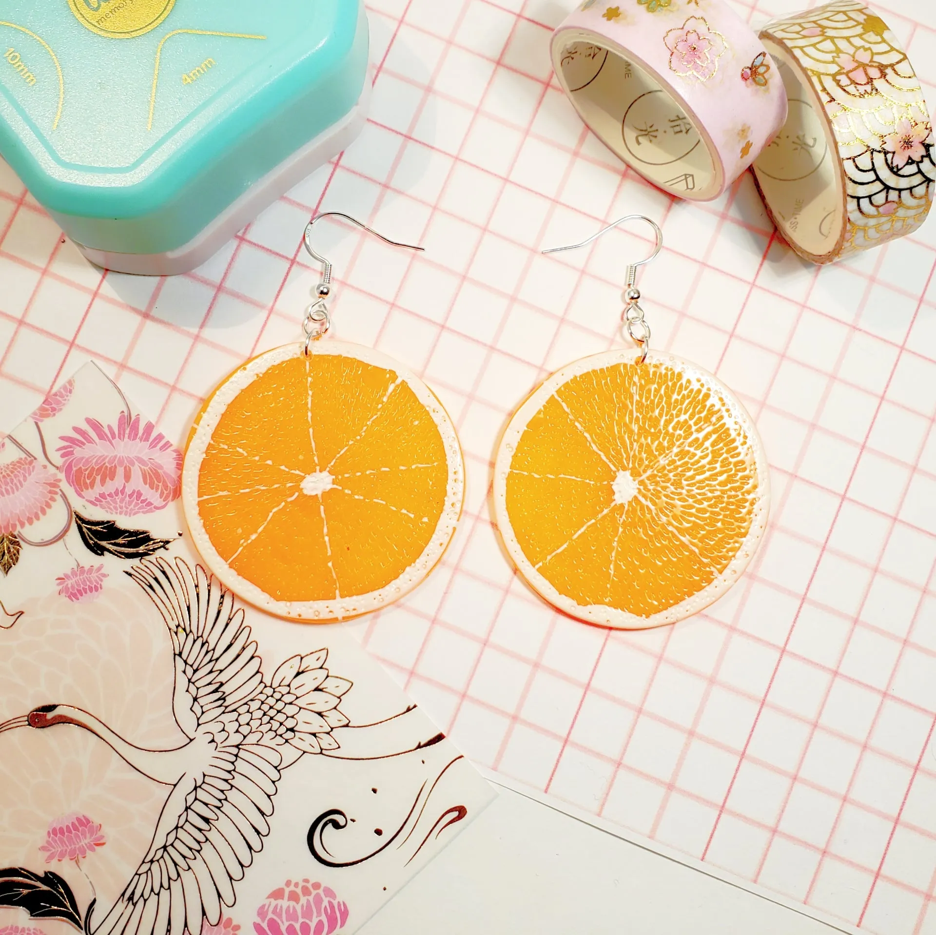 Orange Slice Earrings