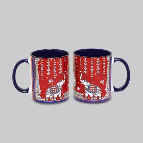 Pattachitra Jungle Coffee Mugs Set of 2 (300 ml each)