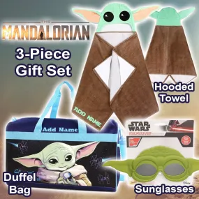 Personalized 3-Piece Lil' Splasher Gift Bundle - Baby Yoda