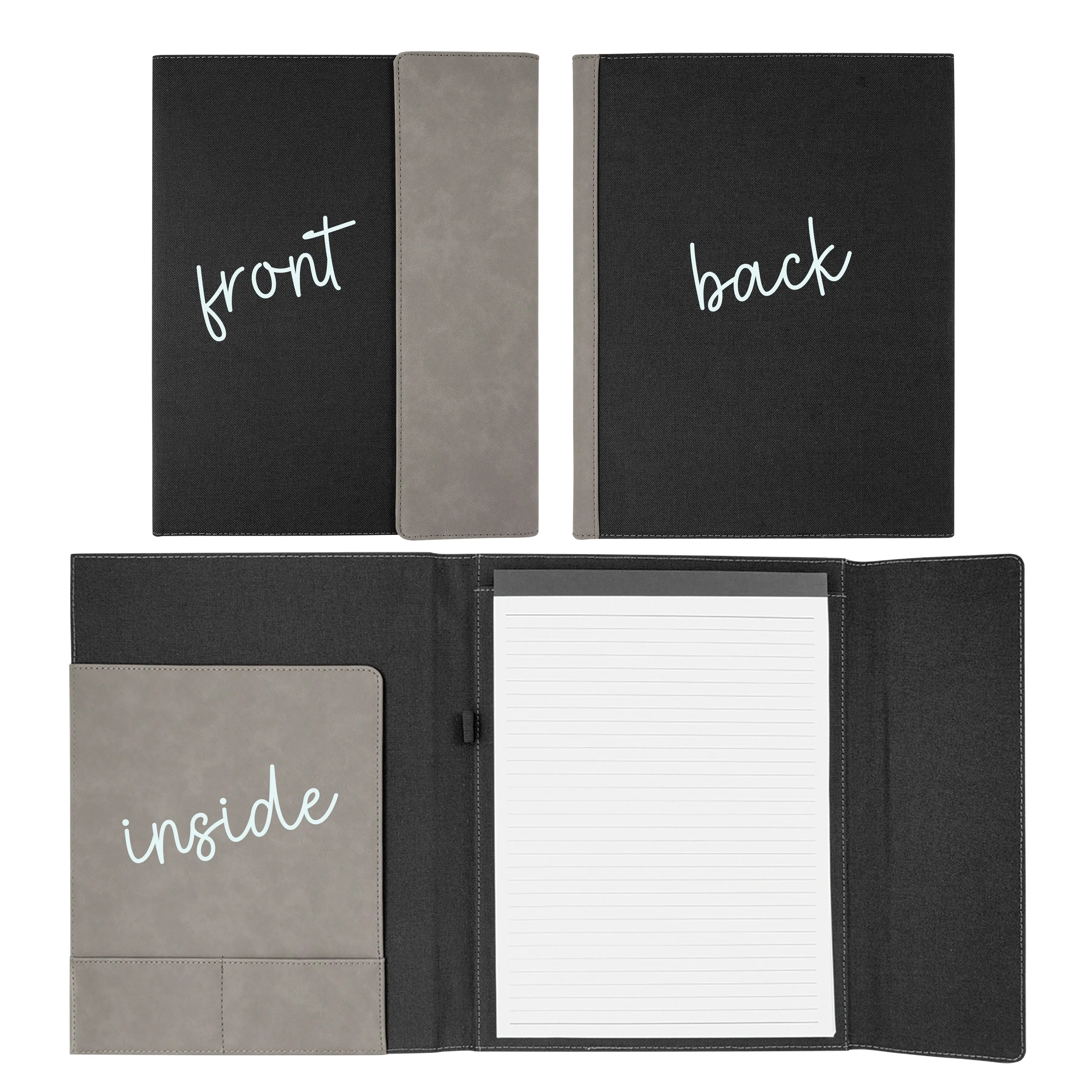 Personalized Graduation Gift | Custom Engraved Portfolio with Refillable Notepad