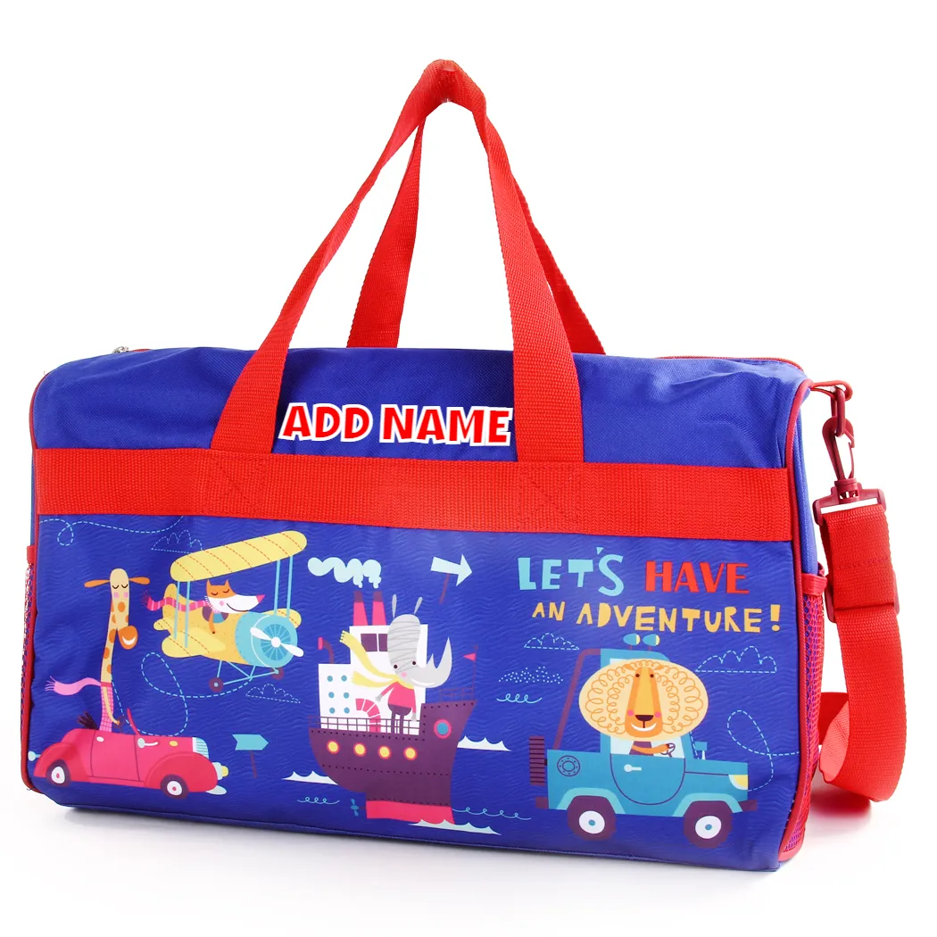 Personalized Kid's Travel Duffel Bag - Travel Adventure