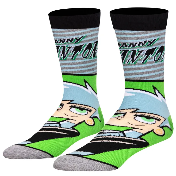 "Danny Phantom" Cotton Blend Crew Socks by ODD Sox