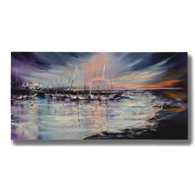 "Sleepy Harbor" Giclee Canvas Wall Art