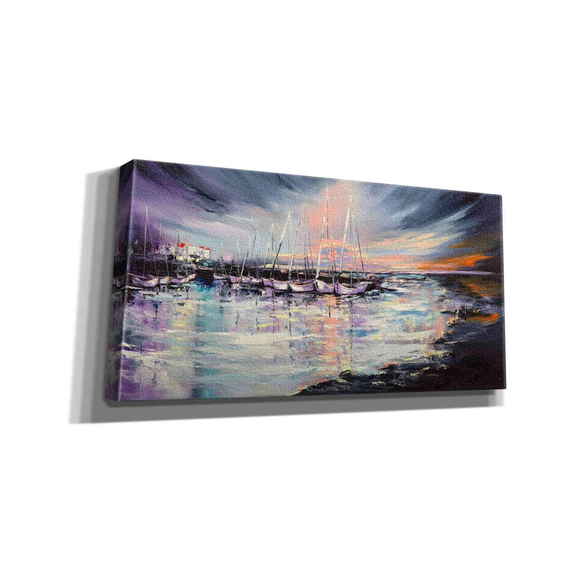 "Sleepy Harbor" Giclee Canvas Wall Art