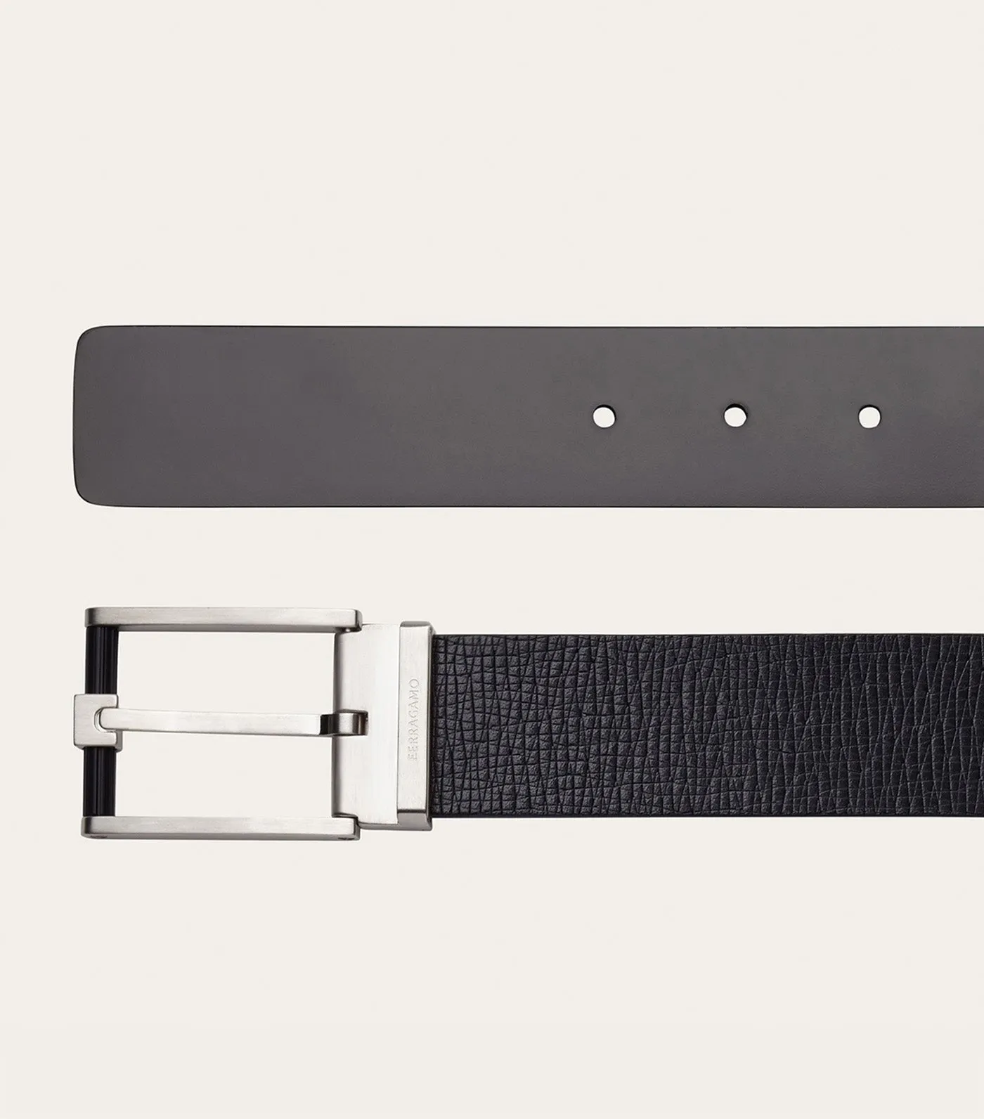 Reversible and Adjustable Belt Black/Dark Gray