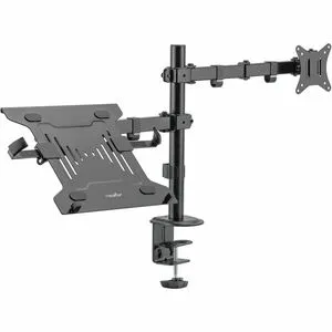 Rocstor ErgoReach Mounting Arm for Display, Monitor, Notebook - Black - Landscape/Portrait