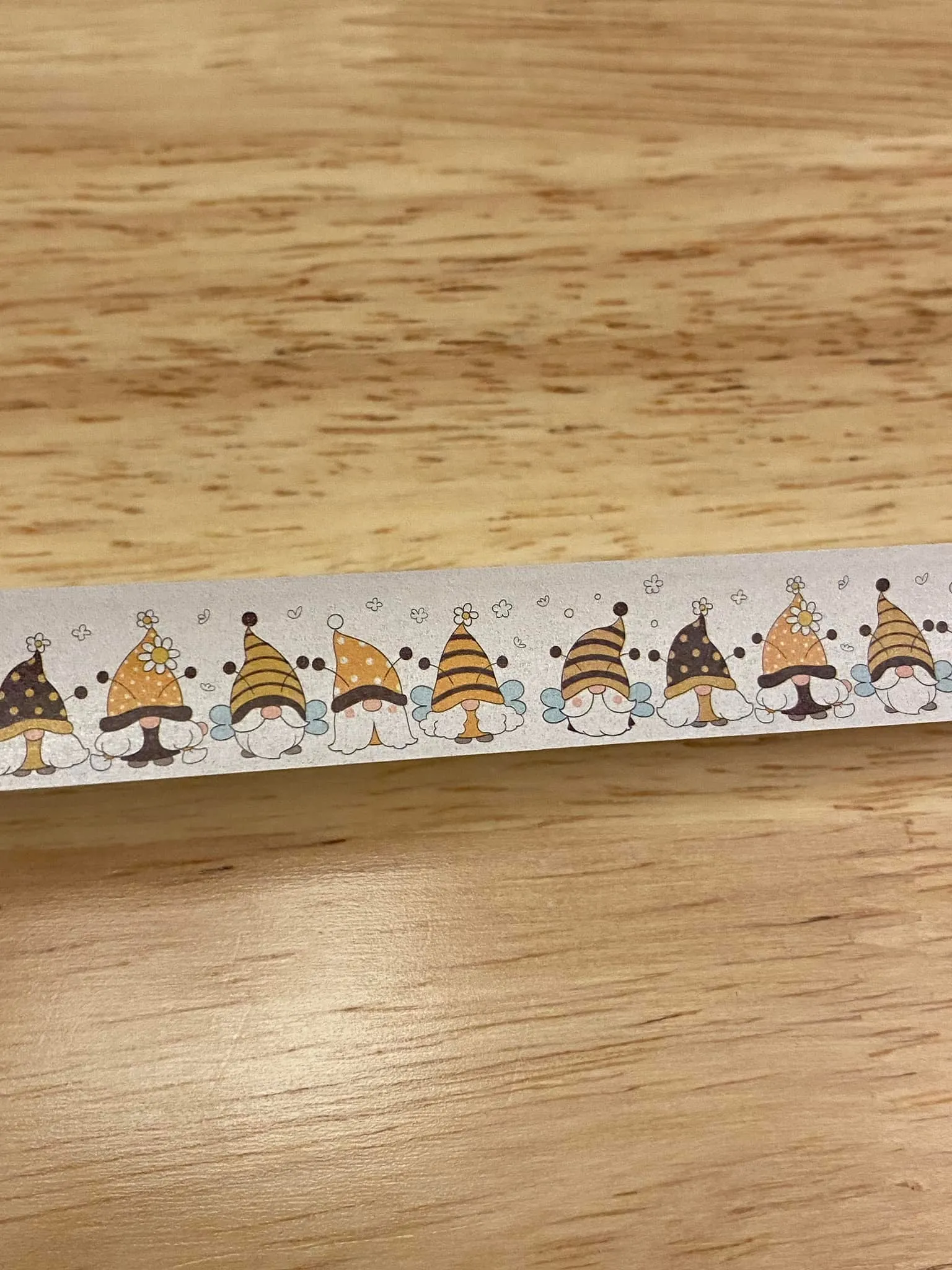 Sample of Bee Gnomes Washi Tape