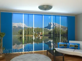 Set of 8 Panel Curtains House in the Mountains