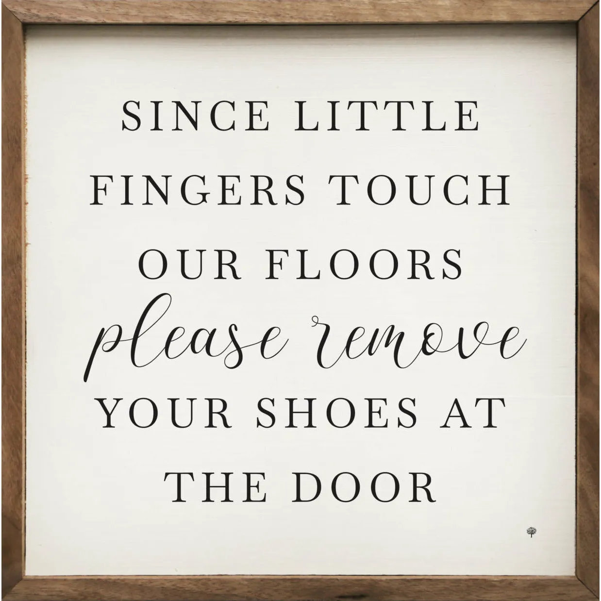 Since Little Fingers Wood Framed Print