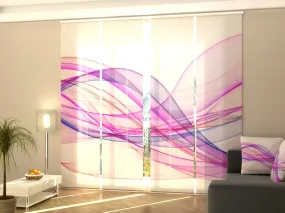 Sliding Panel Curtain Abstract Purple Waves