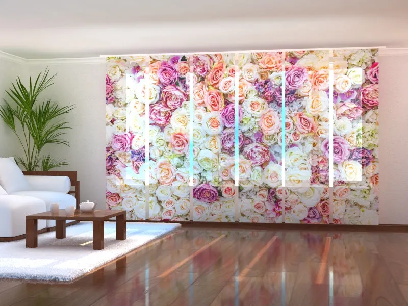 Sliding Panel Curtain Amazing Wall of Flowers