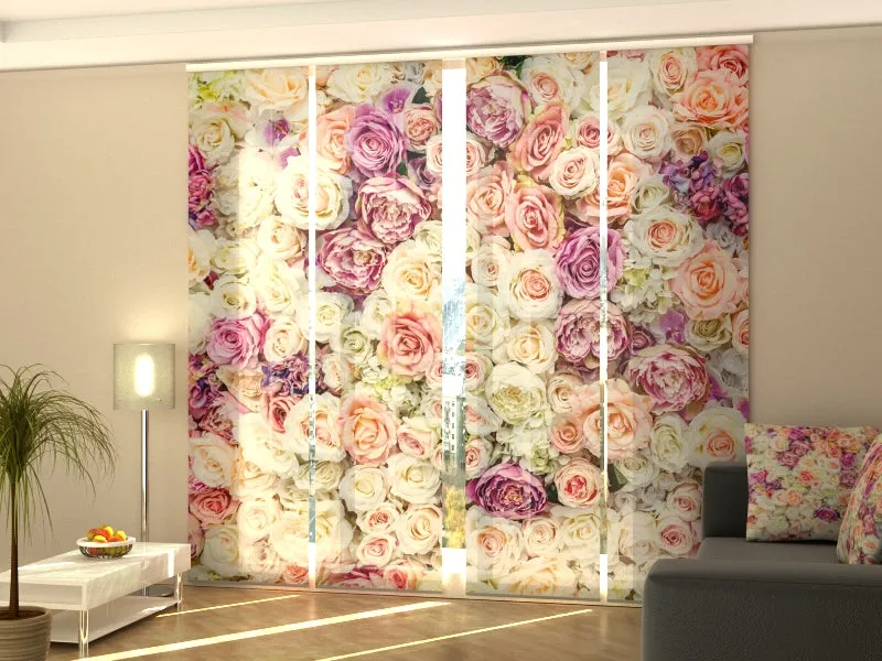 Sliding Panel Curtain Amazing Wall of Flowers