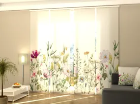 Sliding Panel Curtain Wondrous Wild Flowers