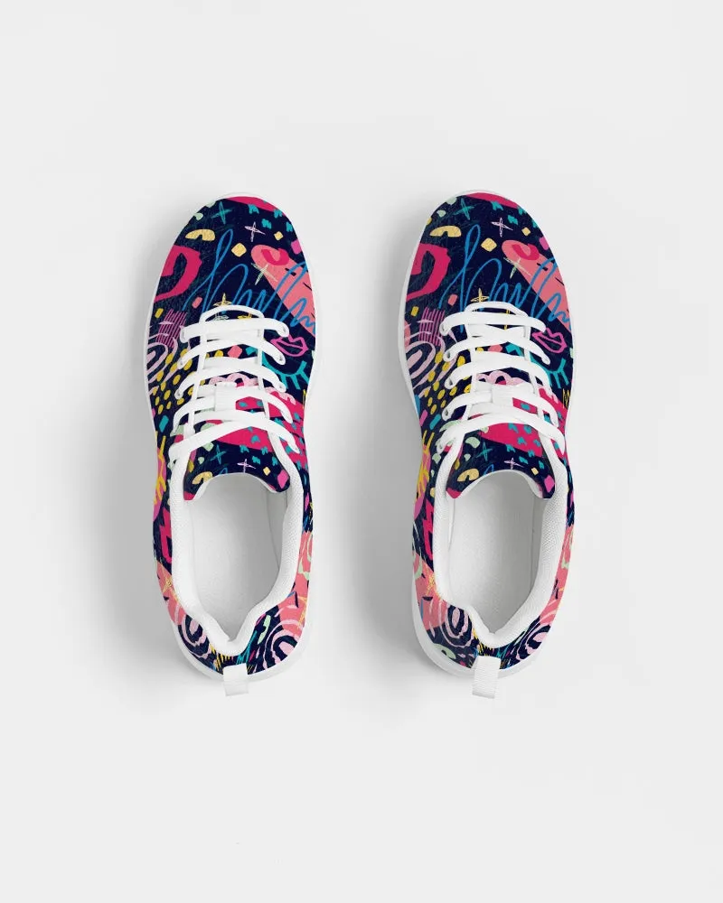 SMF Abstract Face Feminine Athletic Shoe