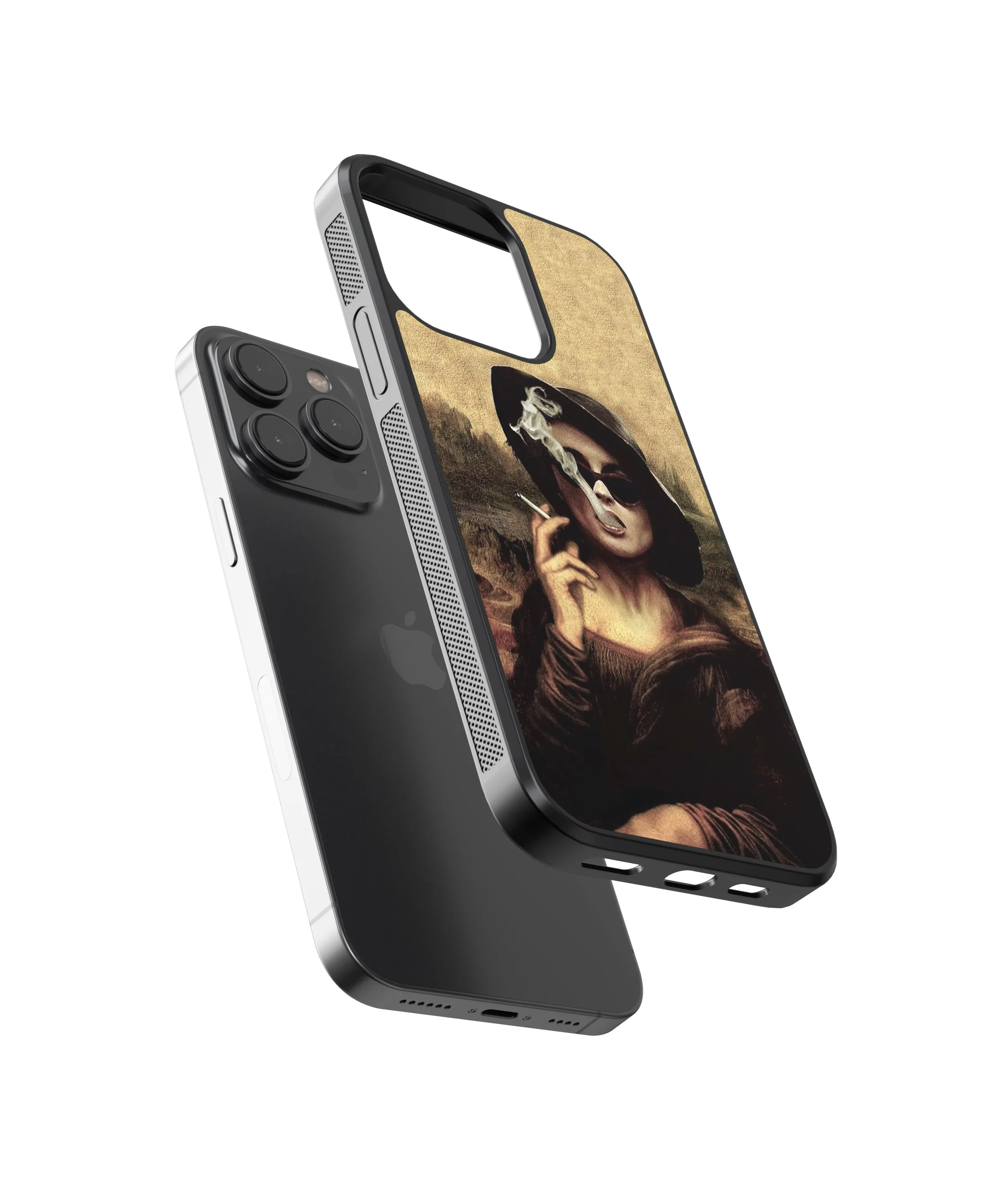 Smokey Mona Lisa Pop Culture Glass Phone Case Cover