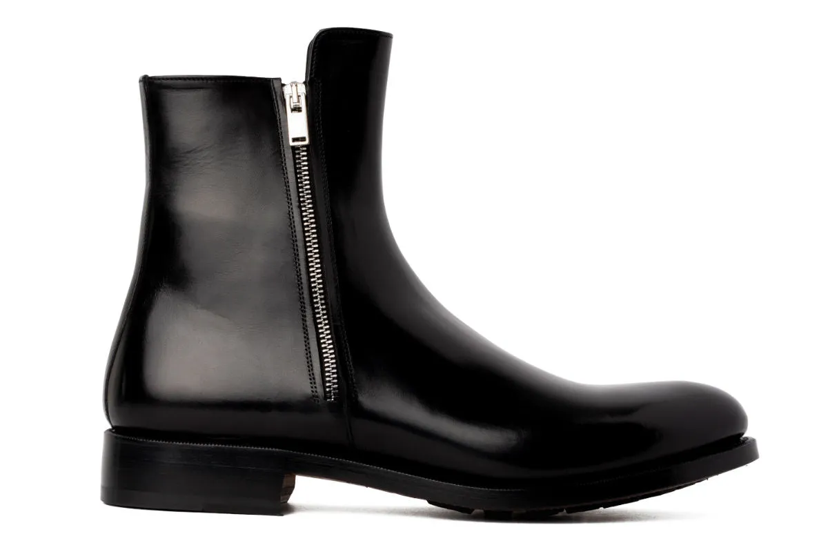 The Harrison Zipped Boot - Nero