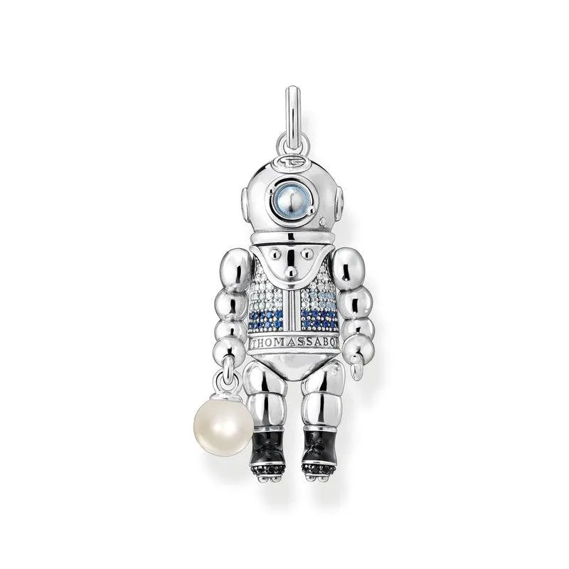 Thomas Sabo Pendant diver with pearl and blue stones