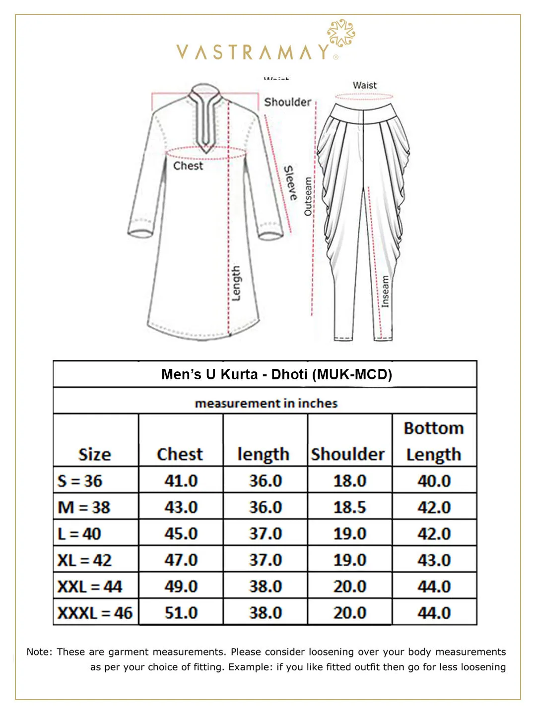 Vastramay Men's Grey Kurta and Dhoti