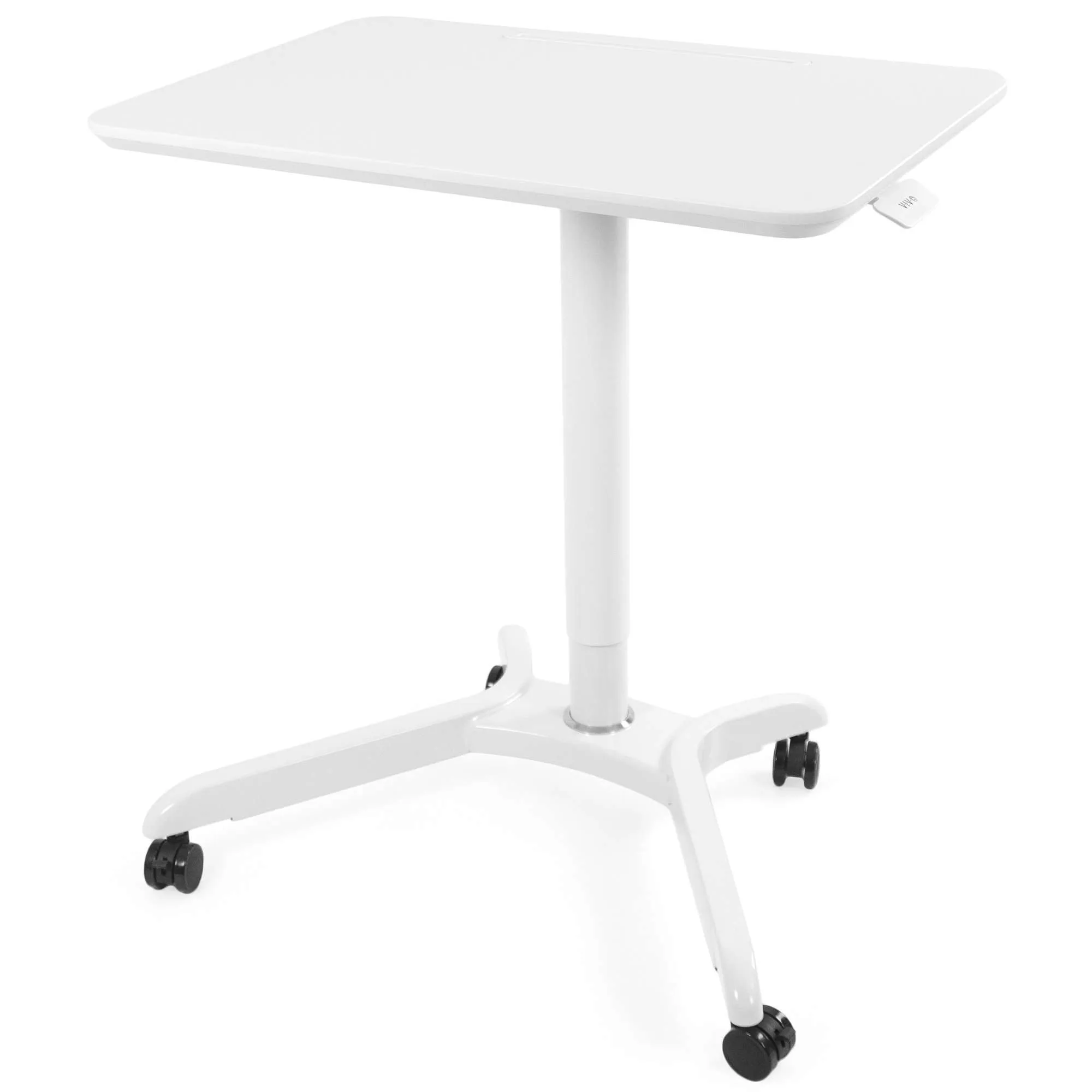 VIVO White Sit-Stand Mobile Presentation Cart, CART-V000HW