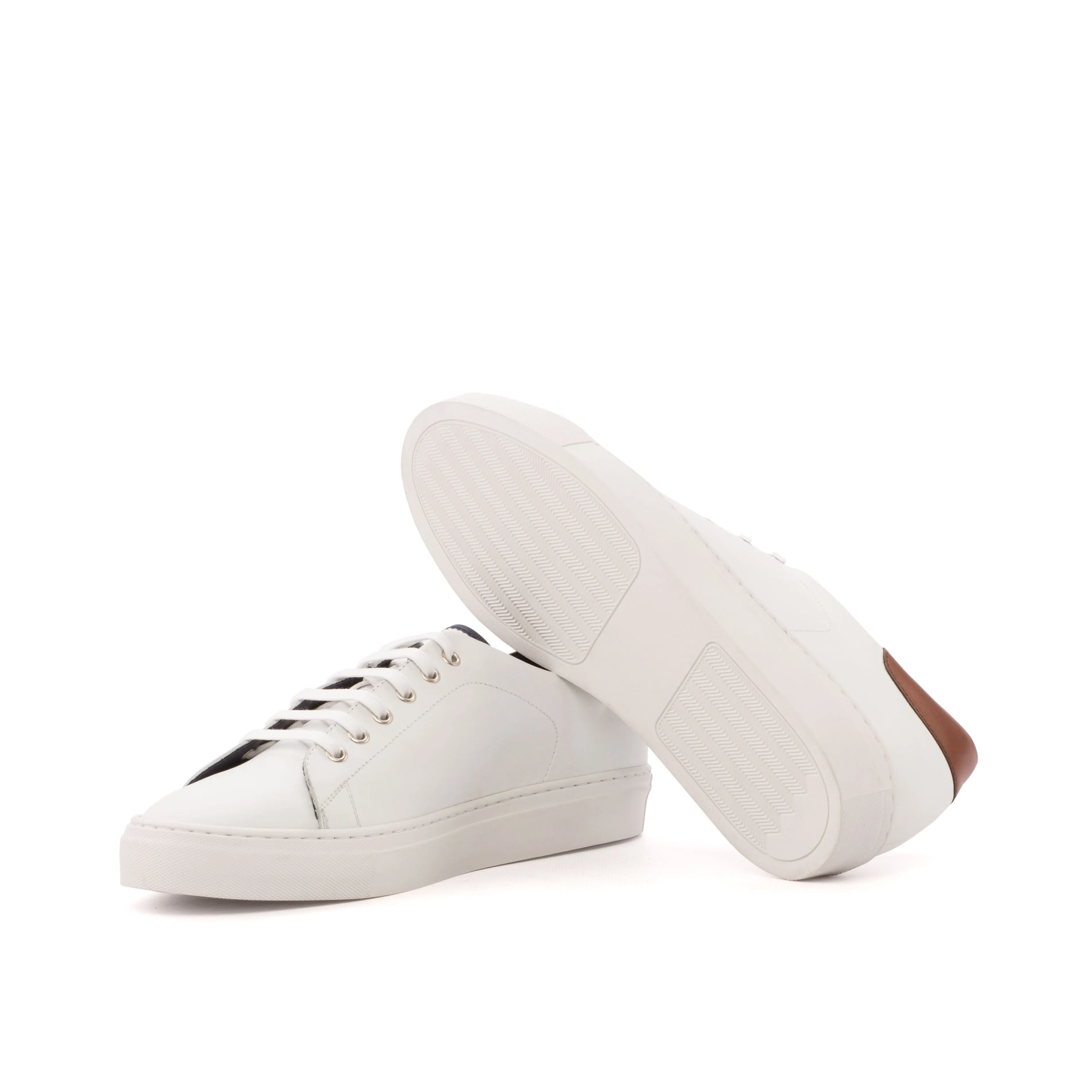 White Nappa Leather Classic Trainers