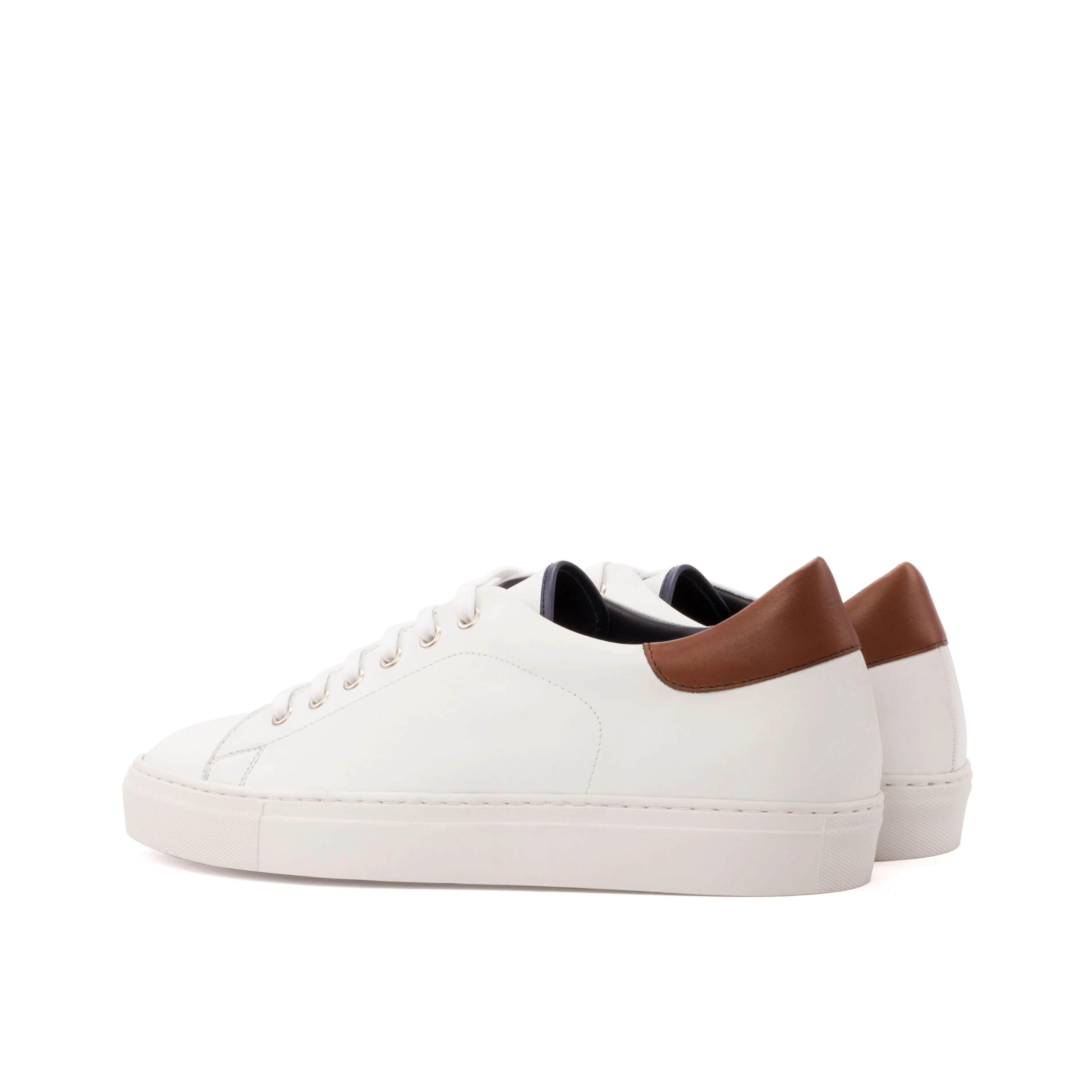 White Nappa Leather Classic Trainers