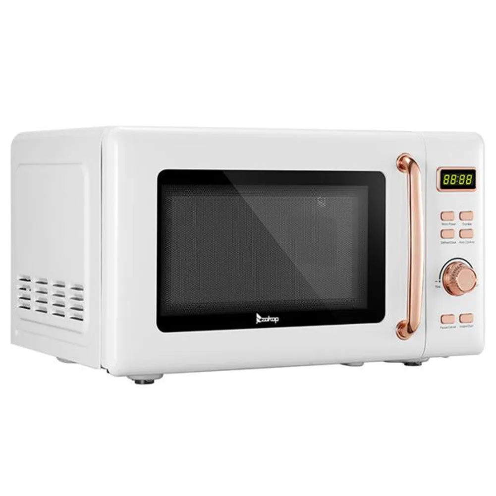 ZOKOP 20L Retro Microwave Oven with Cold Rolled Plate White